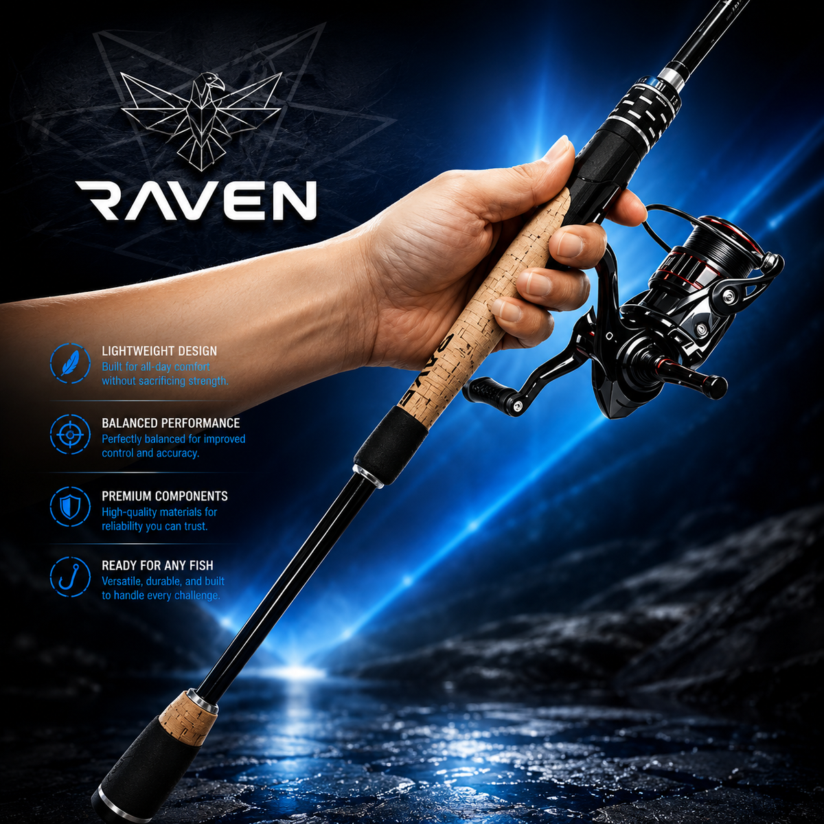Raven Fishing Rod