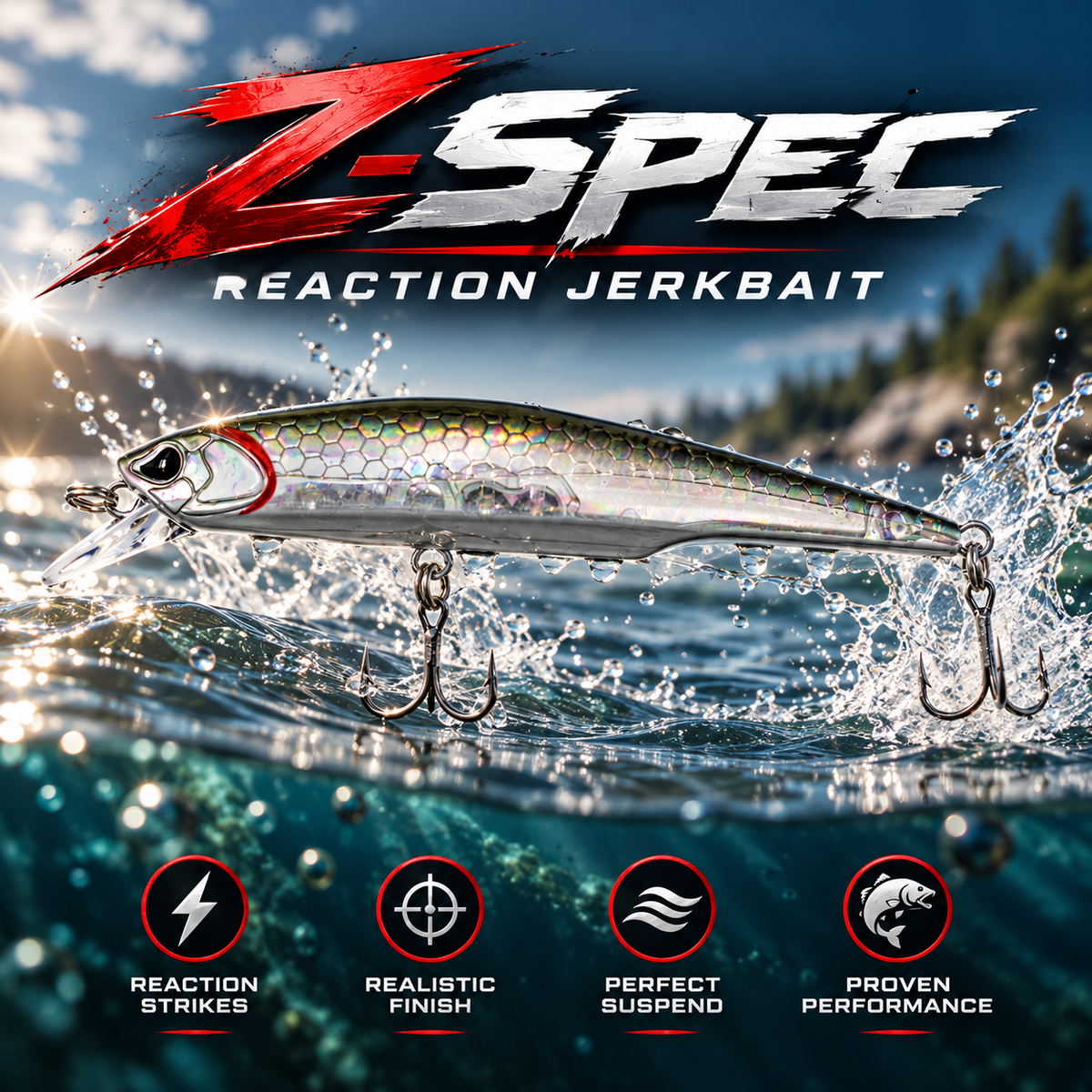 Z-Spec Crankbait – Lifelike Bass and Trout Lure for Deep Water