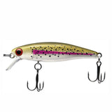 Fishing lure with a pink and black pattern on a white background