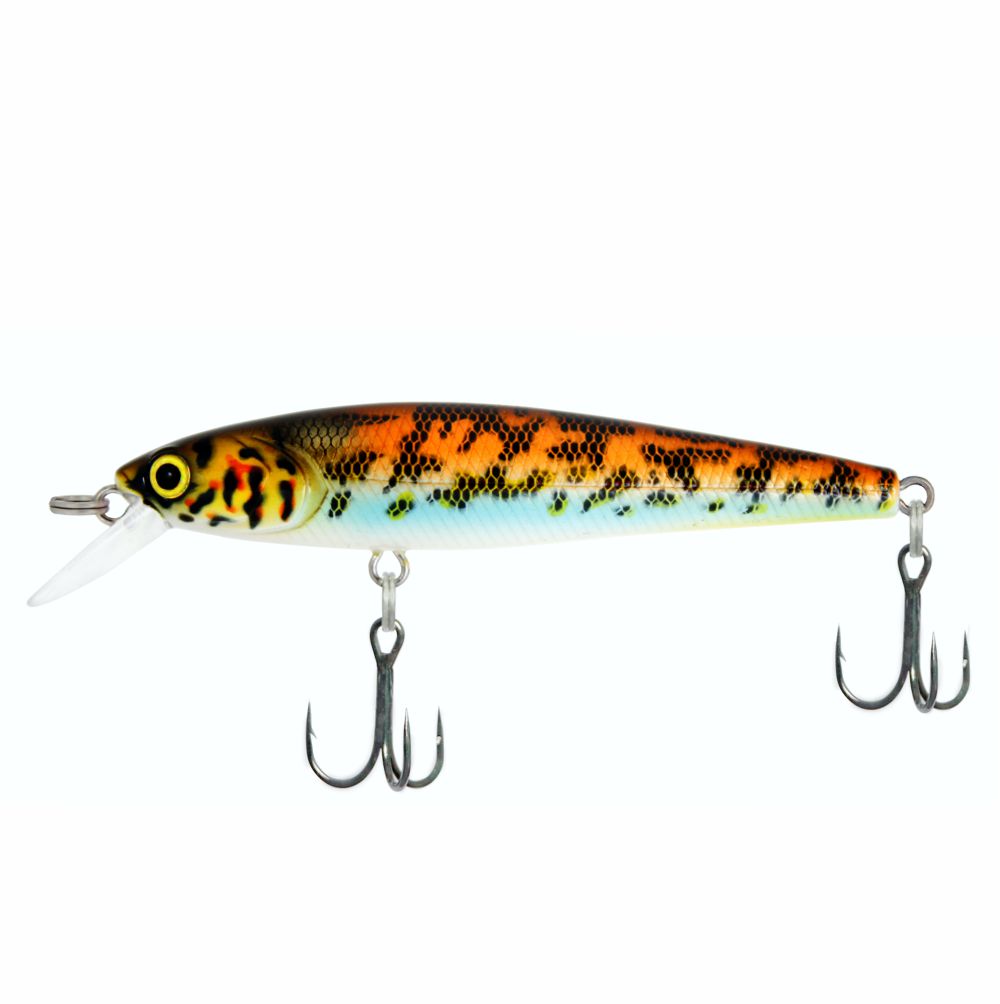 Colorful fishing lure with a white background