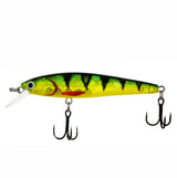 Fishing lure with a colorful design on a white background