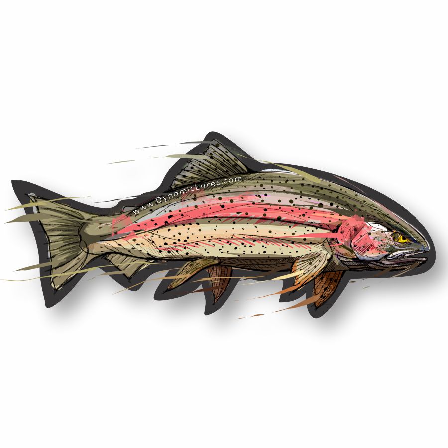 brown trout lake lures Decals – Dynamic Lures