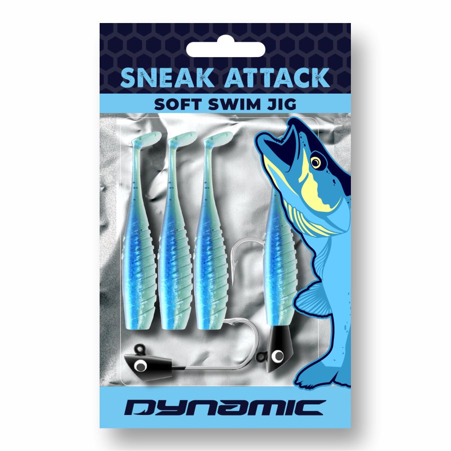 Micro Paddle Tail Swimbait, MICRO ATTACK (White) 1.5 Dynamic Lures