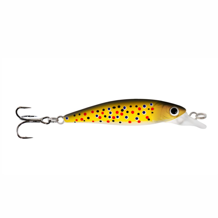  Dynamic Lures Trout Fishing Lure, Multiple BB Chamber Inside, (2) - Size 10 Treble Hooks, for Bass, Trout, Walleye, Carp, Count 1